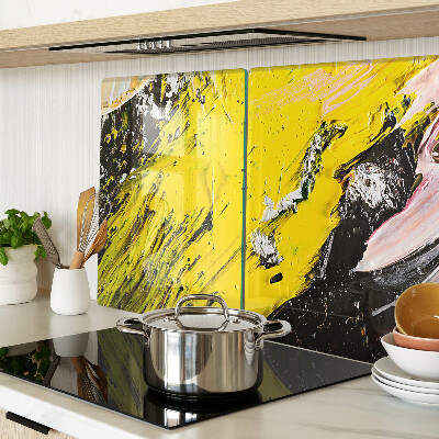 Glas schneidebrett Abstrakte Landschaft in intensiven Farben