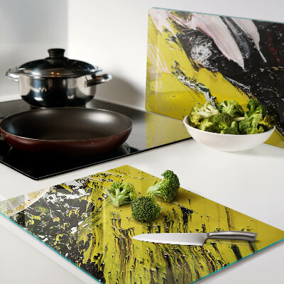 Glas schneidebrett Abstrakte Landschaft in intensiven Farben