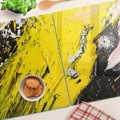 Glas schneidebrett Abstrakte Landschaft in intensiven Farben