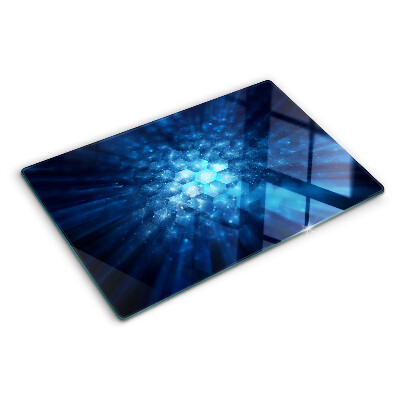 Schneidebrett Blaue Lichtstrahlen