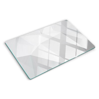 Glas-Schneidebrett mit geometrischem Muster in Grautönen