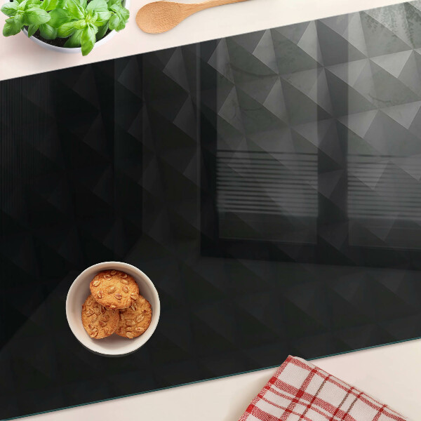 Schneidebrett glas Geometrische Muster in Schwarztönen