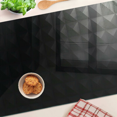 Schneidebrett glas Geometrische Muster in Schwarztönen