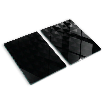 Schneidebrett glas Geometrische Muster in Schwarztönen