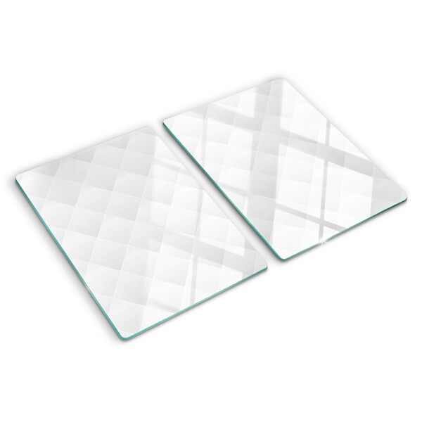Glas-Schneidebrett mit Rautenmuster