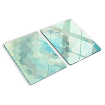 Schneidebrett Geometrische Formen in Blautönen