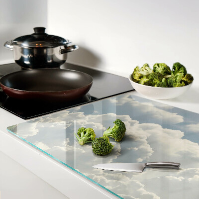 Schneidebrett Glas mit Motiv „Wolken am Himmel“