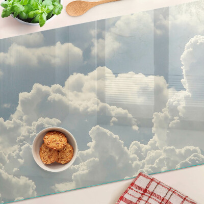 Schneidebrett glas Wolken am Himmel