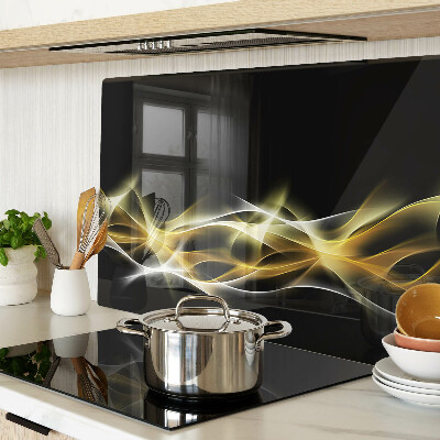 Glas schneidebrett Eine Lichtwelle in Goldtönen