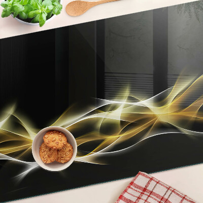 Glas schneidebrett Eine Lichtwelle in Goldtönen