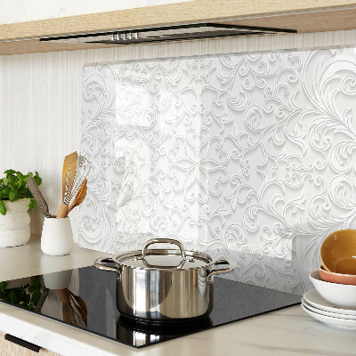 Schneidebrett glas Blumenmuster mit Wellen