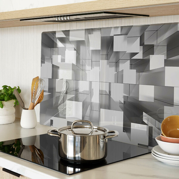 Glas Schneidebrett mit abstraktem geometrischem Motiv