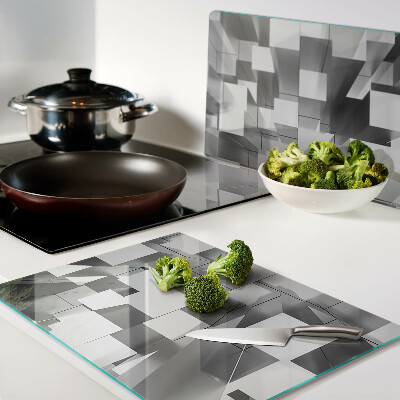 Glas Schneidebrett mit abstraktem geometrischem Motiv