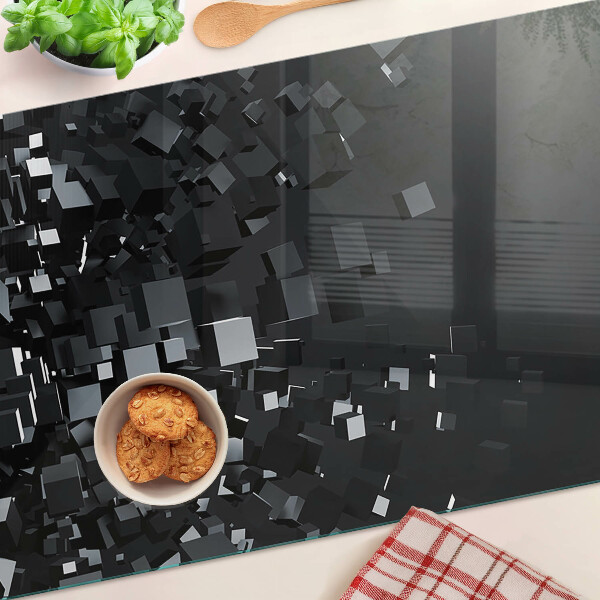 Schneidebrett Abstrakte schwarze Würfel