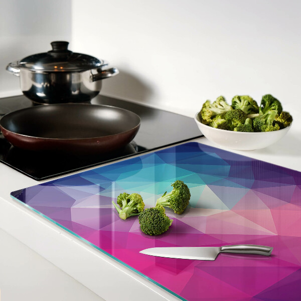 Schneidebrett Geometrie in Rosa- und Blautönen