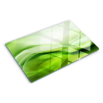 Glas schneidebrett Grüne Wellen und Farbverläufe