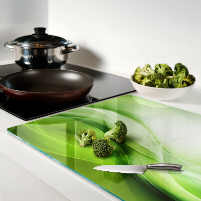 Glas schneidebrett Grüne Wellen und Farbverläufe