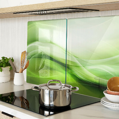 Glas schneidebrett Grüne Wellen und Farbverläufe