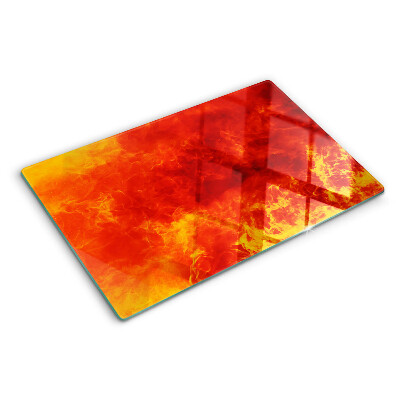 Glas schneidebrett Feuer und Flammen