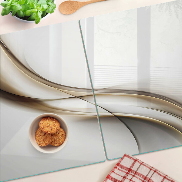 Schneidebrett Wellen in Beigetönen