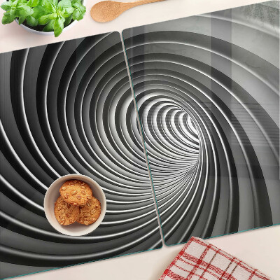 Schneidebrett mit wirbelndem Spiralmuster