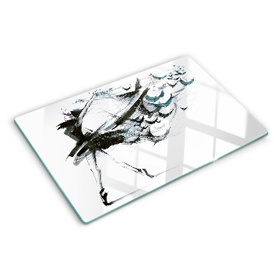 Glas schneidebrett Geflügelter Tanz