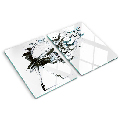 Glas schneidebrett Geflügelter Tanz