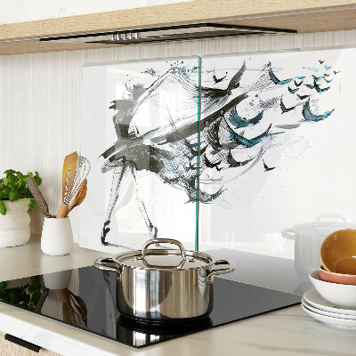 Glas schneidebrett Geflügelter Tanz