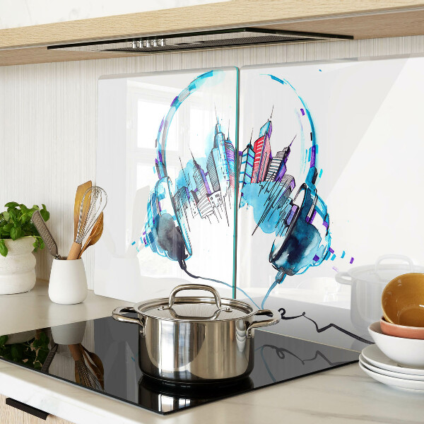 Schneidebrett mit aufgedrucktem Stadtpanorama