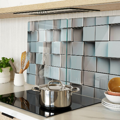 Schneidebrett Geometrische Fliesen in Blautönen