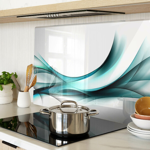 Glas schneidebrett Wellen in Blautönen