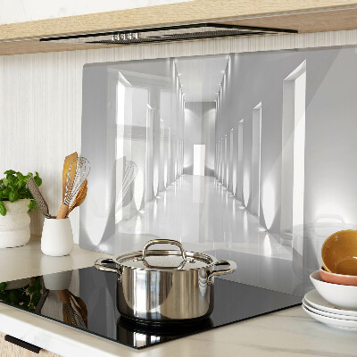 Schneidebrett mit abstraktem Lichtlabyrinth-Motiv