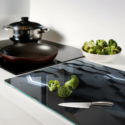 Schneidebrett Glas mit sechseckigem Muster und 3D‑Effekt