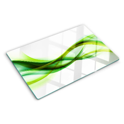 Glas schneidebrett Wellen in Grüntönen