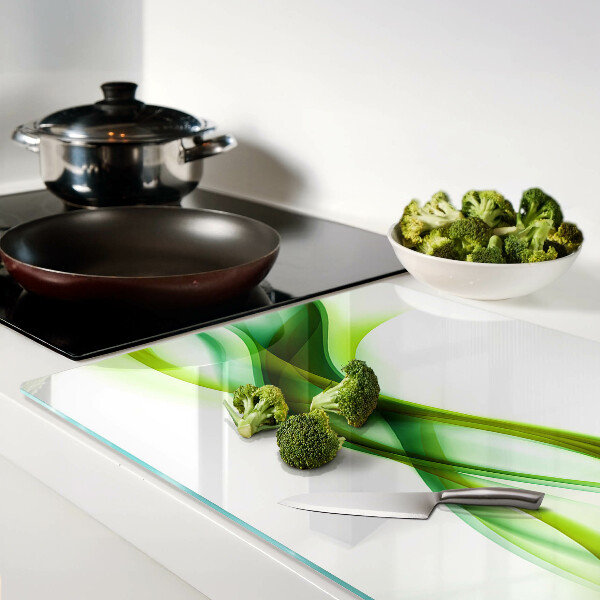 Glas schneidebrett Wellen in Grüntönen