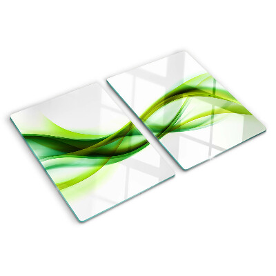 Glas schneidebrett Wellen in Grüntönen