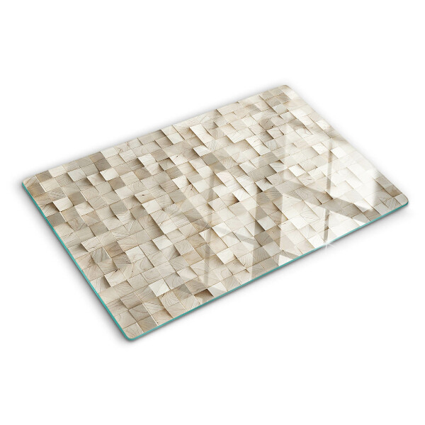 Schneidebrett Mosaikmotiv in neutralen Farbtönen