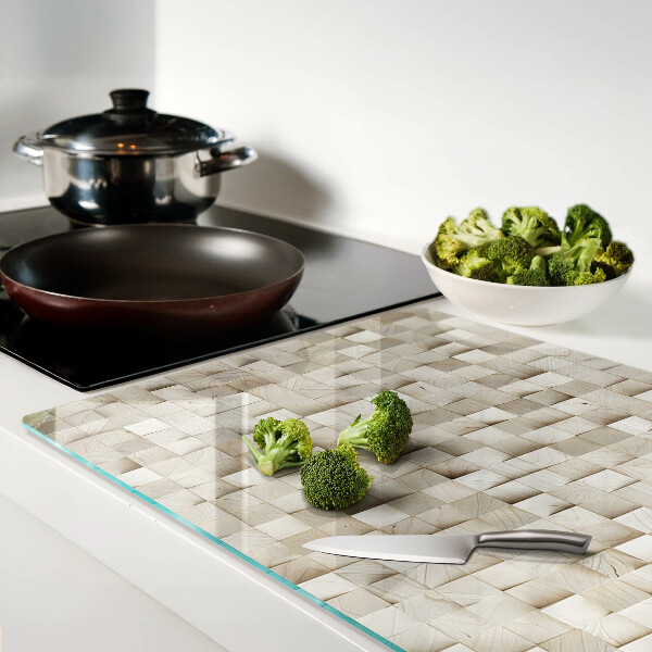 Schneidebrett Mosaikmotiv in neutralen Farbtönen