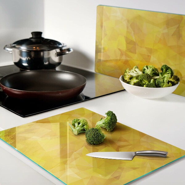 Schneidebrett glas Gelbes geometrisches Mosaik