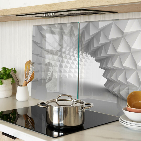 Schneidebrett Glas mit 3D-geometrischem Muster