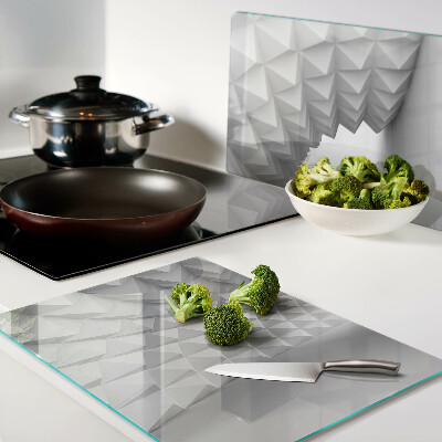Schneidebrett glas 3D-geometrisches Muster