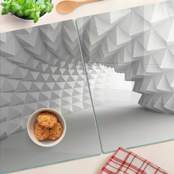 Schneidebrett glas 3D-geometrisches Muster
