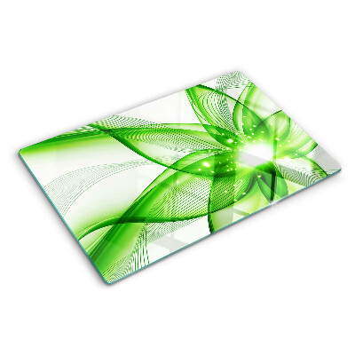 Glas schneidebrett Grüne abstrakte Wellen