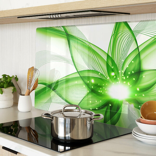 Glas schneidebrett Grüne abstrakte Wellen