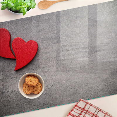 Schneidebrett Ein Herz vor dem Hintergrund eines Fensters