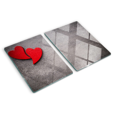 Schneidebrett Ein Herz vor dem Hintergrund eines Fensters