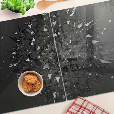 Glas-Schneidebrett mit abstraktem geometrischem Muster