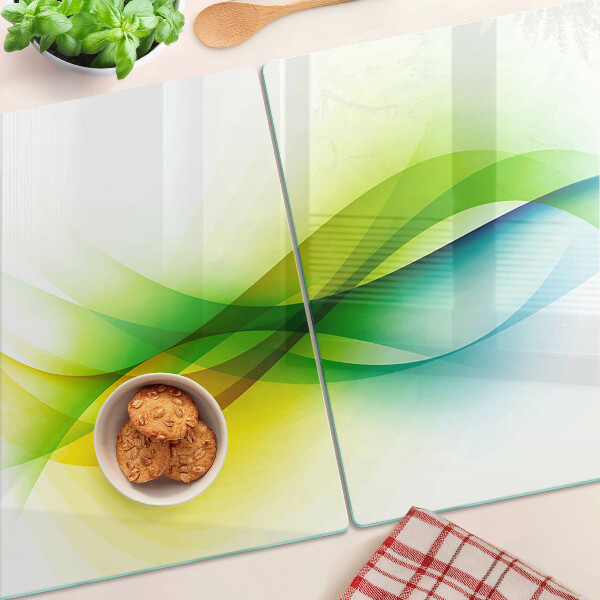 Schneidebrett glas Abstrakte Farbwellen