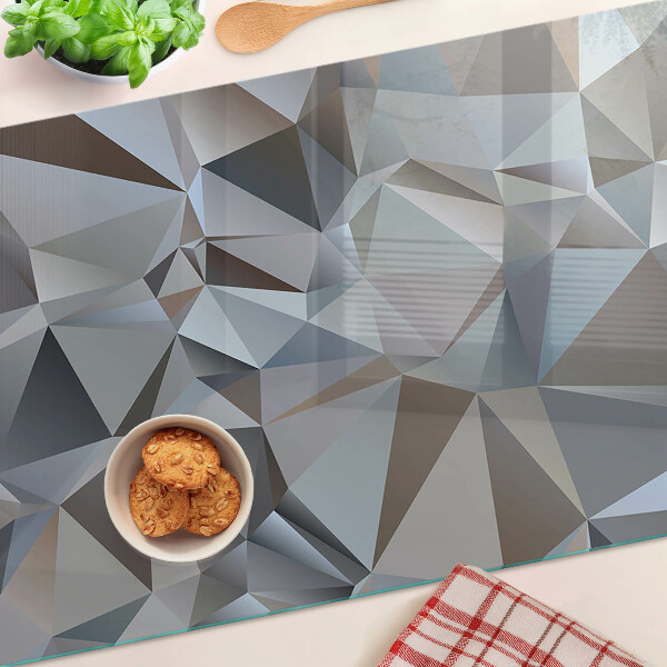 Glas Schneidebrett mit Diamantschliffmuster