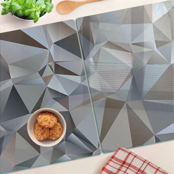 Glas Schneidebrett mit Diamantschliffmuster